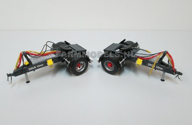 Siga Nova Uno, enkel as Dolly t.b.v. trailers en mesttanks Bouwpakket Basis 1:32 (HTD)    