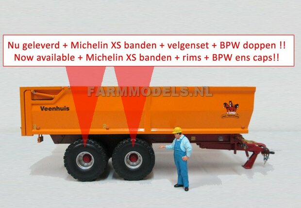 Jan Veenhuis Tandem as Landbouw Kipper JVLK 19000 Bouwpakket 1:32 (HTD)  SUPERSALE             