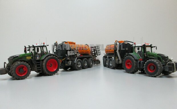 03. 2x Fendt op brede sloffen, met 1x Kaweco 3 asser mest transport tank en 1x Kaweco 3 asser met Evers bouwland bemester