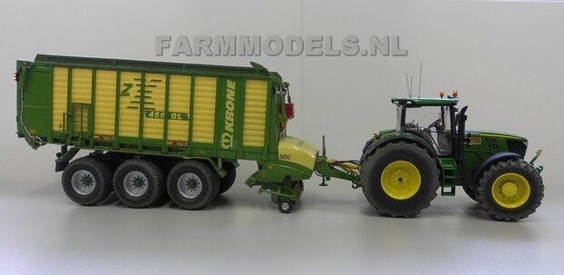 328. John Deere 6210R met Krone dubbeldoel wagen Agri Service Selten