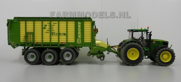 328. John Deere 6210R met Krone dubbeldoel wagen Agri Service Selten