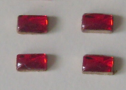 4x achterlicht glimmers ROOD ong. 2x4 mm  1:32