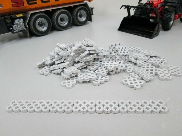 50x Grass beton  / Berm / erf verharding Beton Licht grijs 1:32 (23278) 