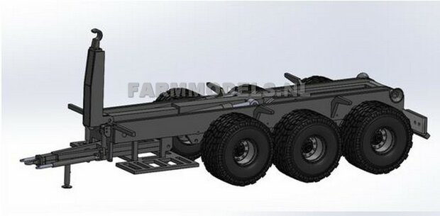 (VMR Veenhuis) 3-asser haakarm Carrier Bouwpakket Basis, asafstand 160, 1:32 (HTD)   