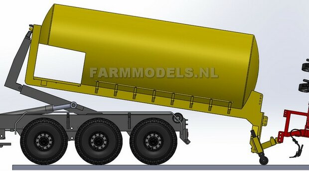 (VMR Veenhuis) 3-asser haakarm Carrier Bouwpakket Basis, asafstand 160, 1:32 (HTD)   