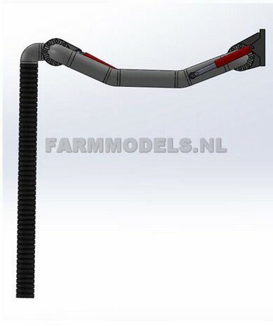 8&quot; (DUIMS) Put Zuigarm Premium Line, Bouwkit beweegbaar, Universeel, 1:32 (HTD)  