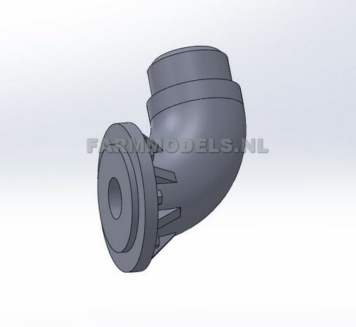 90 graden Bocht met Flensplaat t.b.v. buis &Oslash; 7 mm of Zuigarm set  1:32