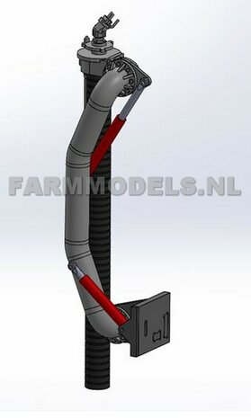 90 graden Bocht met Flensplaat t.b.v. buis &Oslash; 7 mm of Zuigarm set  1:32