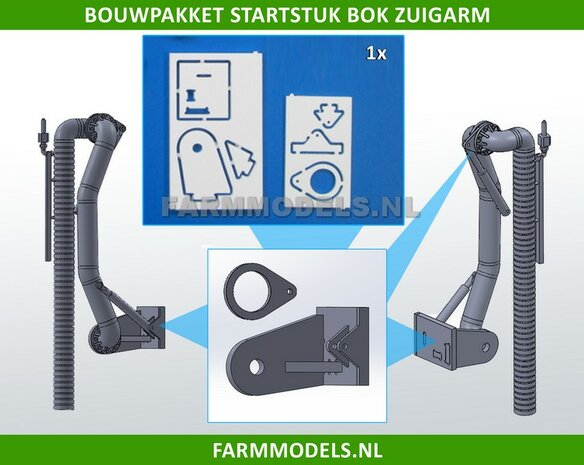 Losse Bouwkit Bok t.b.v. montage Zuigarm Universeel, ZONDER ZUIGARM!! 1:32  