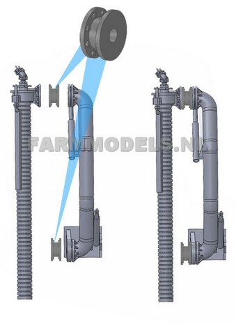 1x Koppelstuk / Flens plaat t.b.v &Oslash; 7 mm buis, Flensplaten &Oslash; 11 mm = Optie (zuigarm) kit, 1:32