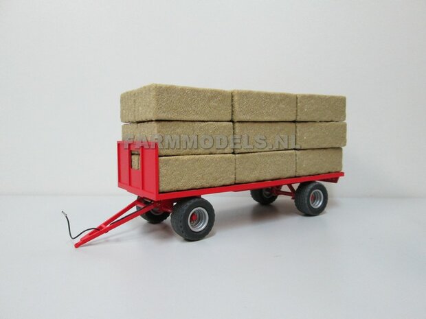 Bouwkit platte wagen 2- asser &quot;Oud&quot; incl. detail verlichting, geleverd zonder banden 1:32 (HTD) 