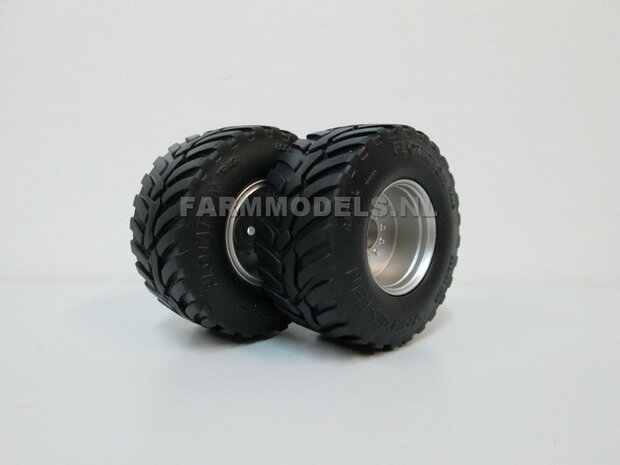 Vredestein Flotation Trac 800/60 R32, &Oslash; 54.5 x 27 mm banden + velgen (op ROS assen 93- 97 mm breed)  SUPERSALE