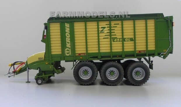 641. Krone ZX 450 Dubbeldoel wagen op Vredestein 800/45 R30.5 banden