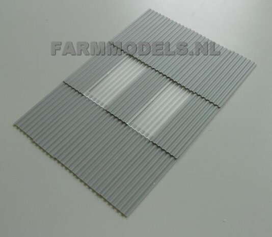 30x Dakplaten Light grey / Licht grijs, 1:32 Juweela 23259  