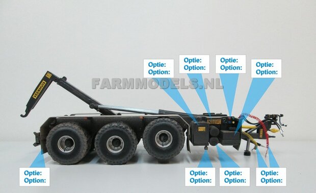 (VMR Veenhuis) 3-asser haakarm Carrier Bouwpakket Basis, asafstand 160, 1:32 (HTD)   