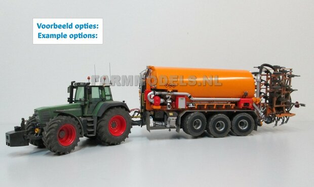 BOUWKIT: 3-asser Carrier Mesttank + hefinrichting t.b.v. (VMR Veenhuis) Haakarm carrier basis 1:32             