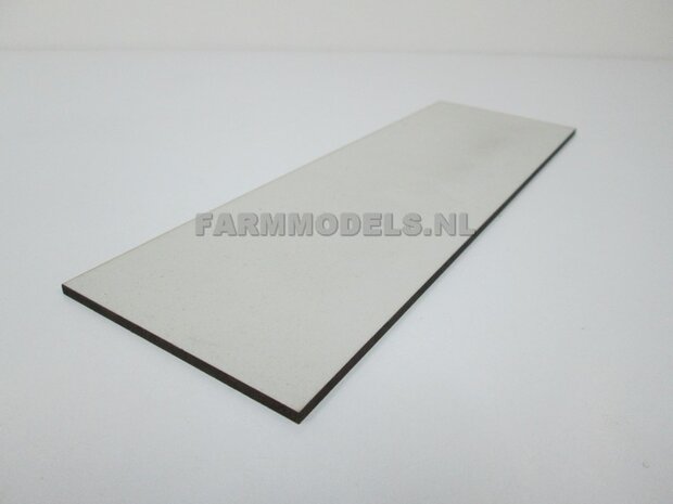 1x muurdeel Beton grijs mat, 250 x 80 x 3 mm, Hout in Betonkleur - t.b.v. (bewaar-) loods / stal / kantoor / huis, 1:32                          