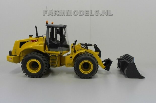 920. New Holland shovel, schaal 1:32, brede banden, snel wissel, Holaras kuilverdeler etc