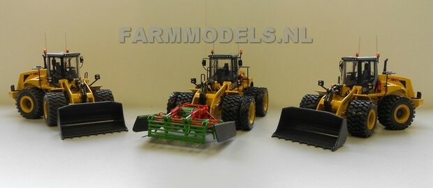 920. New Holland shovel, schaal 1:32, brede banden, snel wissel, Holaras kuilverdeler etc