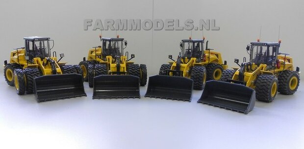 920. New Holland shovel, schaal 1:32, brede banden, snel wissel, Holaras kuilverdeler etc