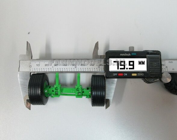 2x Super Single Banden, &Oslash; 35.5 x 15.6 mm banden + 2x velgen + 2x wielnaaf (op ROS assen vanaf 79.9 mm breed), 1:32 