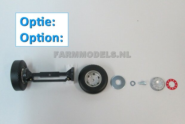 Sleep-/stuur-/lift as t.b.v. universeel Vrachtwagen Chassis Farmmodels Bouwpakket Basis 1:32 (HTD)                 