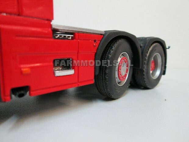 2x Truck achteras Spatborden set + &Oslash; 1.5 mm messing montage as, zwart, 1:32