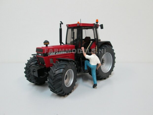 Aluminium Achteras velgen + bredere banden, geschikt voor de SCHUCO Case &amp; IH 1255 / 1455  Massieve Aluminium velgen 1:32                  