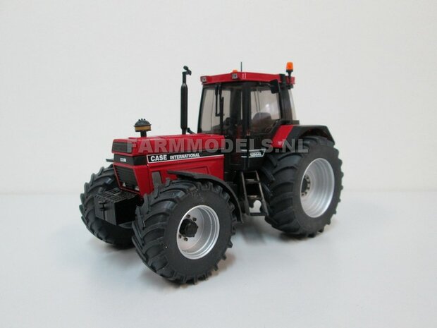 Aluminium Achteras velgen + bredere banden, geschikt voor de SCHUCO Case &amp; IH 1255 / 1455  Massieve Aluminium velgen 1:32                  