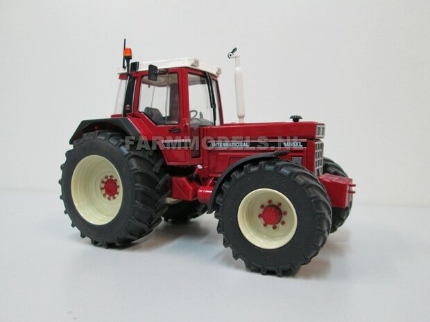 Aluminium Achteras velgen + bredere banden, geschikt voor de SCHUCO Case &amp; IH 1255 / 1455  Massieve Aluminium velgen 1:32                  