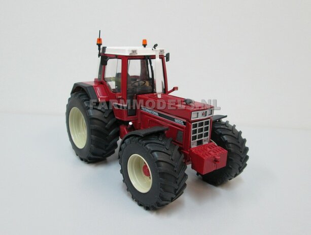 Aluminium Achteras velgen + bredere banden, geschikt voor de SCHUCO Case &amp; IH 1255 / 1455  Massieve Aluminium velgen 1:32                  