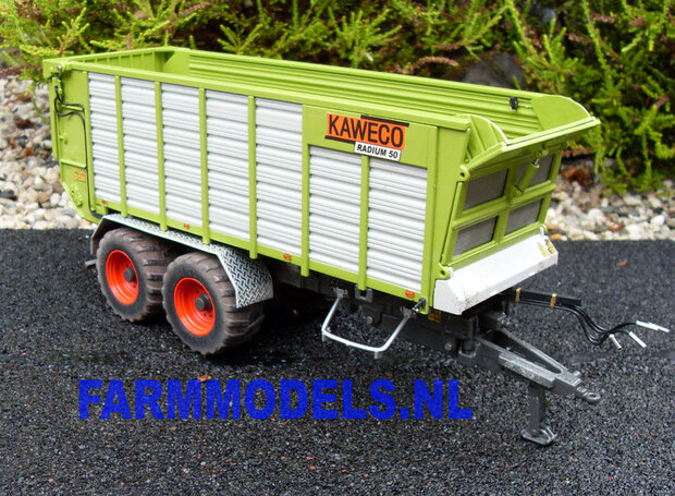 2x Aluminium minatuur traanplaat spatborden voor tandem assers van o.a. Joskin ROS 1:32  