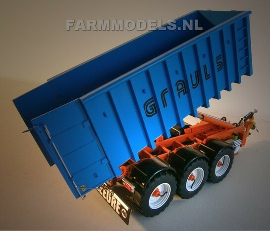 638.  Dezeure 3 asser carrier haakarm met containerbak