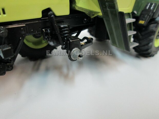 &Oslash; 47 mm: 4x brede banden + alu. velgen MB Trac 1100 , Velgen MB Trac groen + zwarte planeetkappen + wielboutringen, geschikt voor MB trac 1100 1:32            