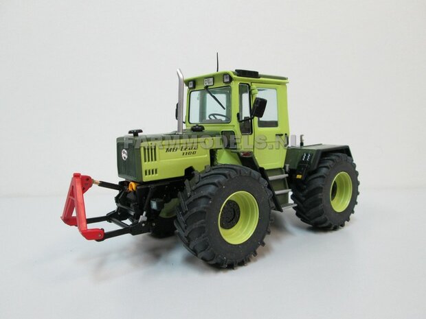 &Oslash; 47 mm: 4x brede banden + alu. velgen MB Trac 1100 , Velgen MB Trac groen + zwarte planeetkappen + wielboutringen, geschikt voor MB trac 1100 1:32            