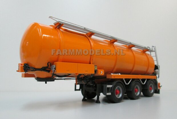 Mestoplegger + SuperSingle Banden (VMA / D-Tec) 3 asser mest trailer (slurrytanker) Bouwpakket Basis 1:32 (HTD)          