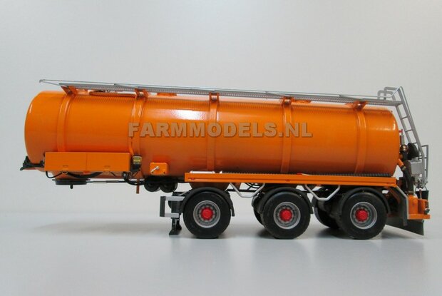 Mestoplegger + SuperSingle Banden (VMA / D-Tec) 3 asser mest trailer (slurrytanker) Bouwpakket Basis 1:32 (HTD)          