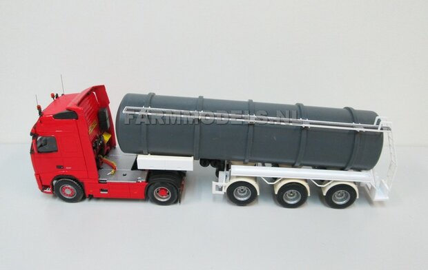 Mestoplegger + SuperSingle Banden (VMA / D-Tec) 3 asser mest trailer (slurrytanker) Bouwpakket Basis 1:32 (HTD)          