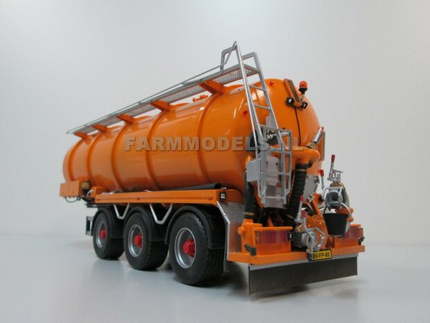 Mestoplegger + SuperSingle Banden (VMA / D-Tec) 3 asser mest trailer (slurrytanker) Bouwpakket Basis 1:32 (HTD)          