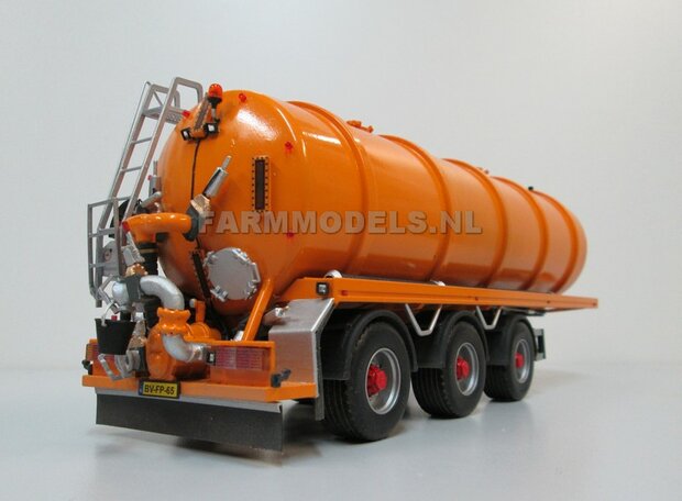 Mestoplegger + SuperSingle Banden (VMA / D-Tec) 3 asser mest trailer (slurrytanker) Bouwpakket Basis 1:32 (HTD)          