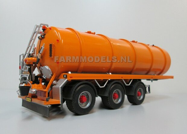 Mestoplegger + SuperSingle Banden (VMA / D-Tec) 3 asser mest trailer (slurrytanker) Bouwpakket Basis 1:32 (HTD)          