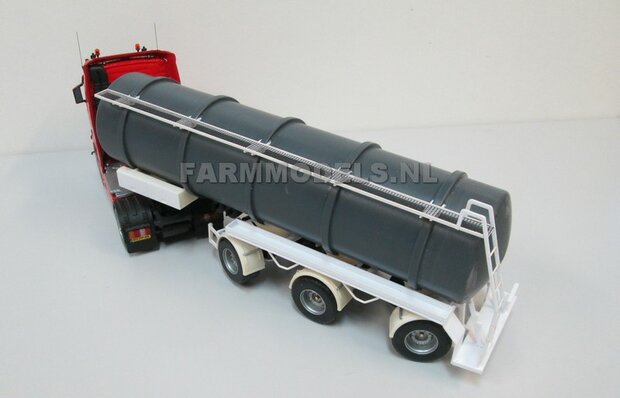 Mestoplegger + SuperSingle Banden (VMA / D-Tec) 3 asser mest trailer (slurrytanker) Bouwpakket Basis 1:32 (HTD)          