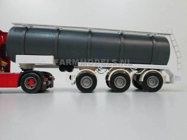 Mestoplegger + SuperSingle Banden (VMA / D-Tec) 3 asser mest trailer (slurrytanker) Bouwpakket Basis 1:32 (HTD)          