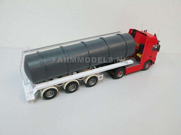 Mestoplegger + SuperSingle Banden (VMA / D-Tec) 3 asser mest trailer (slurrytanker) Bouwpakket Basis 1:32 (HTD)          