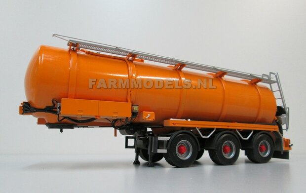 Mestoplegger + SuperSingle Banden (VMA / D-Tec) 3 asser mest trailer (slurrytanker) Bouwpakket Basis 1:32 (HTD)          