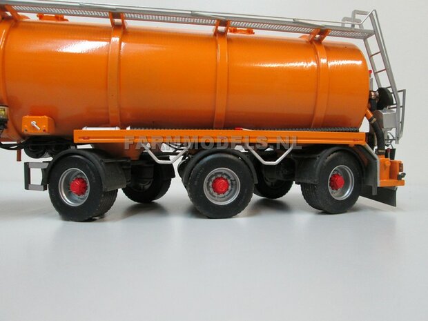 Mestoplegger + SuperSingle Banden (VMA / D-Tec) 3 asser mest trailer (slurrytanker) Bouwpakket Basis 1:32 (HTD)          