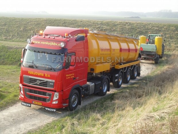 Mestoplegger + SuperSingle Banden (VMA / D-Tec) 3 asser mest trailer (slurrytanker) Bouwpakket Basis 1:32 (HTD)          