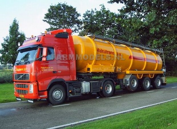 Mestoplegger + SuperSingle Banden (VMA / D-Tec) 3 asser mest trailer (slurrytanker) Bouwpakket Basis 1:32 (HTD)          