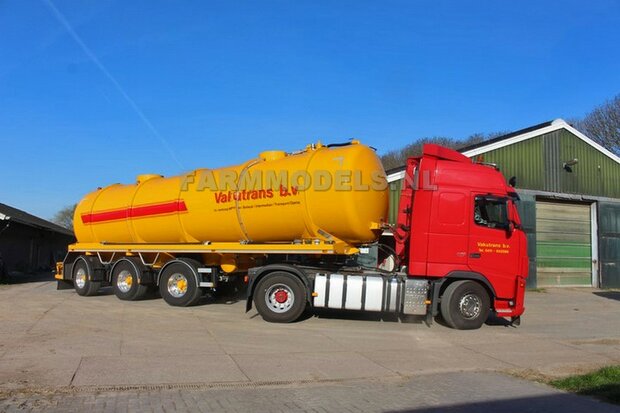 Mestoplegger + SuperSingle Banden (VMA / D-Tec) 3 asser mest trailer (slurrytanker) Bouwpakket Basis 1:32 (HTD)          