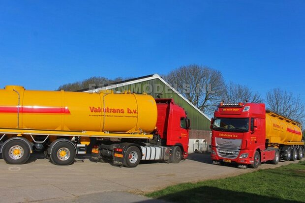 Mestoplegger + SuperSingle Banden (VMA / D-Tec) 3 asser mest trailer (slurrytanker) Bouwpakket Basis 1:32 (HTD)          